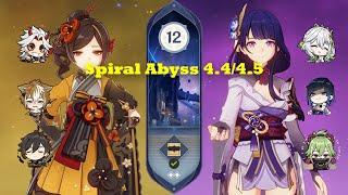 Chiori Mono Geo & Raiden Nahida Hyperbloom | Spiral Abyss 4.4/4.5 Floor 12 9 Stars | Genshin Impact