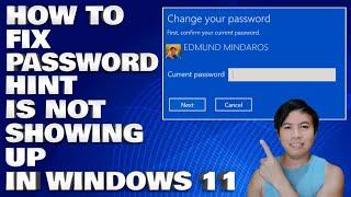 How To Fix Password Hint Is not Showing up in Windows 11