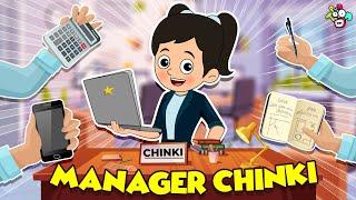 Chinki Becomes Manager | Responsible Chinki | Animated Story | Cartoon | Moral Story | PunToon Kids