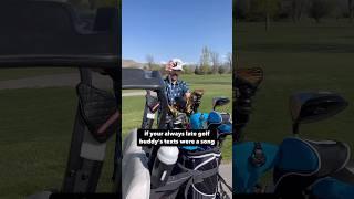 This is why we tell him tee time’s 30 mins early! ️ #funnygolf #golfvideo #golfcontent #latebuddy