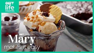 Saucy Chocolate Fudge Cake Sundae Recipe | Mary Makes It Easy