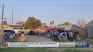 Bakersfield agencies clear 11 homeless encampments, make 9 arrests on V St.