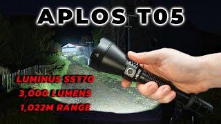 APLOS T05, SFT70, 3,000 Lumens, 1,022m Range (Sofirn/Wurkkos Factory)