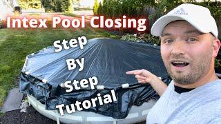 How to close your Intex Frame Pool for the Winter. Step by Step tutorial.