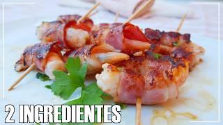 2 INGREDIENTES en 2 MINUTOS | LANGOSTINOS con BEICON (Sin Horno)