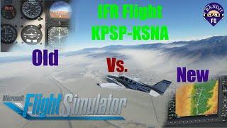 MSFS 2020 | IFR Flight comparison of OLD Vs. NEW | KPSP - KSNA| Departure-Enroute-ILS Approach  |