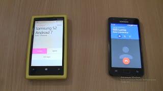 Incoming call & Outgoing call at the Same Time Samsung Galaxy S2 android 7+Nokia Lumia 920 Yellow