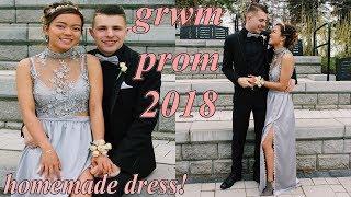 PROM 2018 | GRWM + VLOG (HOMEMADE DRESS)