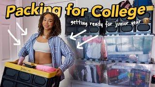 PACK FOR COLLEGE WITH ME!  (junior year, dorm decor haul, clothing packing tips)