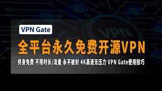 2023最新永久免费开源VPN，不限时长，不限流量，终身免费，永不被封，4K高速无压力，VPN Gate使用技巧和个人经验分享 #VPNGate  #SoftEtherVPNClient