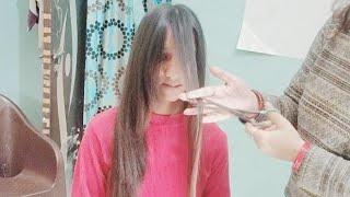 Layer Haircut/ Beautiful women Haircut Long to Short Haircut