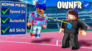 I 1v1'd The OWNER Using HACKS In Roblox Track & Field Infinite