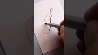 'I' fancy lettering. cursive I. #calligraphy #ytshorts #calligraphyart #lettering #satisfying