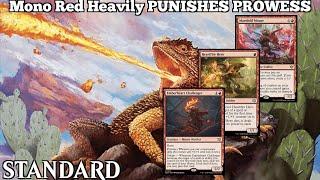 Mono Red Heavily PUNISHES PROWESS | Valiant Magebane | Standard Bo3 | Mythic Rank | MTG Arena