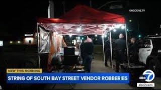 Armed robbers make off with cash after targeting 4 taco stands in South Bay overnight