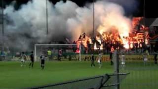 SV Elversberg vs Hannover 96 Ultras in action