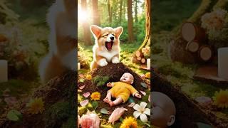 Corgi Fooled by Old Man in the Woods #cutedog #savebaby #corgijourney #viralshorts