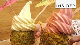 Dole Whip Soft Serve In A Tiny Pineapple