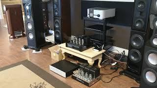 Galion TS120 driving the $45k Monitor Audio PL500 sound demo