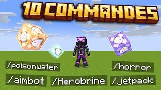 TOP 10 FUN COMMANDS IN MINECRAFT BEDROCK !!! (PS4, XBOX, SWITCH, PE, PC)