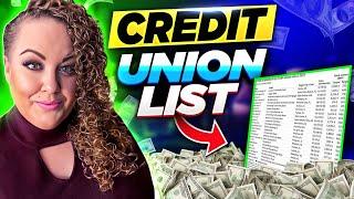 FREE Credit Union List to Build Credit #credit #creditunion