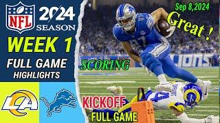 Rams Vs  Lions FULL GAME [Over Time]Sep 8,2024  | NFL Today  | NFL Highlights | NFL 2024 Season