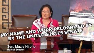 Hawaii Senator Mazie Hirono Recognizes Anthony Quintano