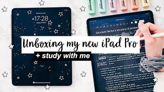 Ipad pro 2020 unboxing | study with me | GoodNotes