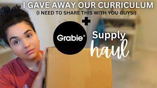 HOMESCHOOL UPDATE: I Gave away our Curriculum + GRABIE Supply Haul Unboxing and First Impressions