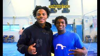 DOUBLE BACKFLIP!?! Olympic Gymnast teaches iShowSpeed