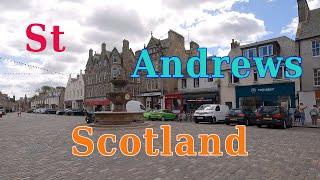 SCOTLAND: ST ANDREWS WALK in 4K, Town on East Coast