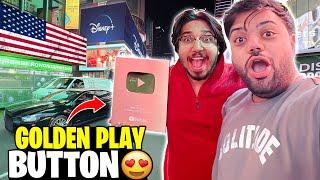 Ducky Ny Surprise Dy Diya America Ma  | Golden Play Button Aa Gya Finally 