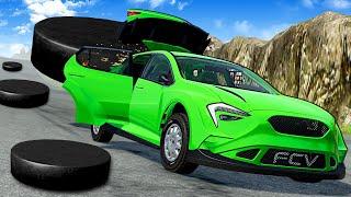 Can I Escape an AVALANCHE of Pucks?! (BeamNG)