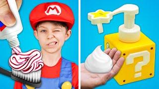 SUPER MARIO, ¡BOWSER ROBÓ PAPEL HIGIÉNICO! *Trucos Y Artilugios Locos Para El Baño* por Gotcha! Yes