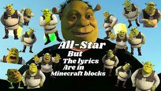 All star but the lyrics are made with Minecraft blocks