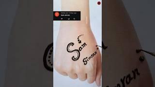 Sam Simran mehndi tattoo ️  #shorts #viral #youtubeshorts #mehndi