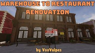 Warehouse to Restaurant Renovation by VoxVulpes - House Flipper 2 [No Music, Speedbuild, ASMR]