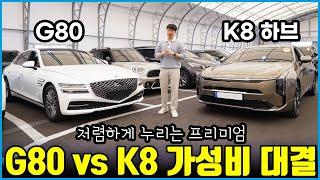 신형 K8 하이브리드 살 돈이면 제네시스 G80 살 수 있다? | 프리미엄 vs 유지비 뭐 고르지?