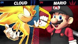 Super Sonic (Cloud) vs Flying Mario (Sora) SSBU Quickie -By walfou97410/WTails358/Cynapse