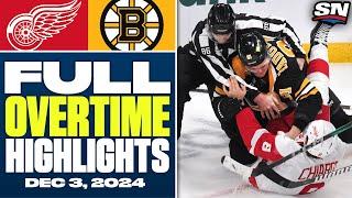 Detroit Red Wings at Boston Bruins | FULL Overtime Highlights - December 3, 2024