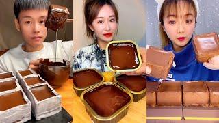 Kwai Chocolava Cake - Fudge Cake Brownie Mukbang || Eating show || Chinese Food #asmr #mochicake