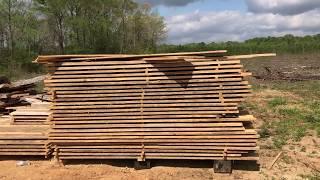 Stacking and Stickering Lumber Cut with Portable Sawmill Video #2 of 2