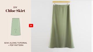 DIY Chloé Bias Midi Skirt Tutorial - tintofmintPATTERNS