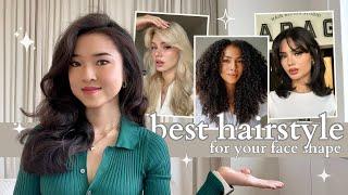 KNOW THE PERFECT HAIRSTYLE for your face shape ‍️ | tips for flattering haircuts + hairstyles