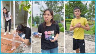 The story of the dirty water bottle  by LNS vs SH #shorts TikTok Linh Nhi