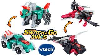 Vtech Switch and Go Transforming Dinosaur toys! Triceratops and Pterodactyl!