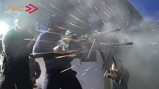 Асхаб Тамаев и Арби «агрессор» стреляют из пулеметов