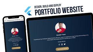 Design, Build and Deploy Portfolio Website with Flutter | Flutter Tutorial For Beginners