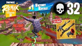 32 Elimination Solo Vs Squads Win Gameplay (Fortnite Chapter 2 Remix Keyboard & Mouse)