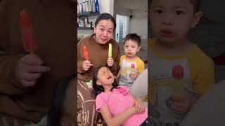 Ice cream prank on crying sister ️